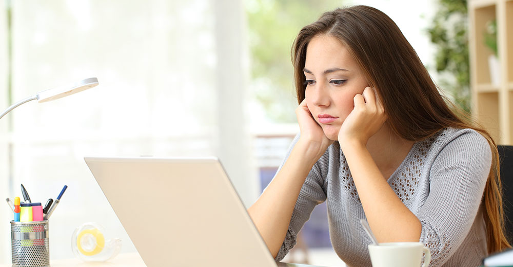 Customer encountering unresolved friction during an online interaction
